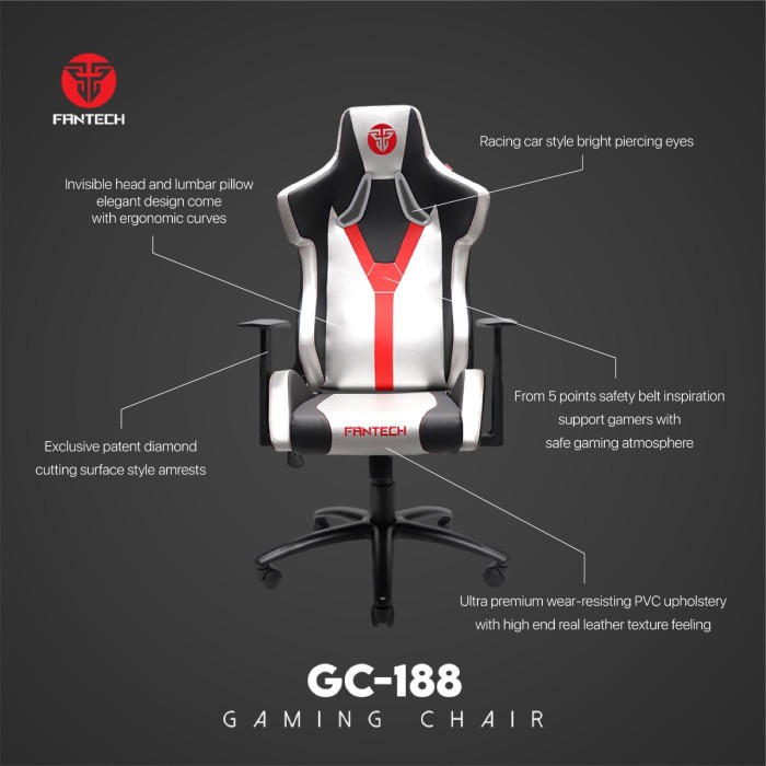 Kursi Gaming Fantech GC-188 Gaming chair Fantech Kursi GC188