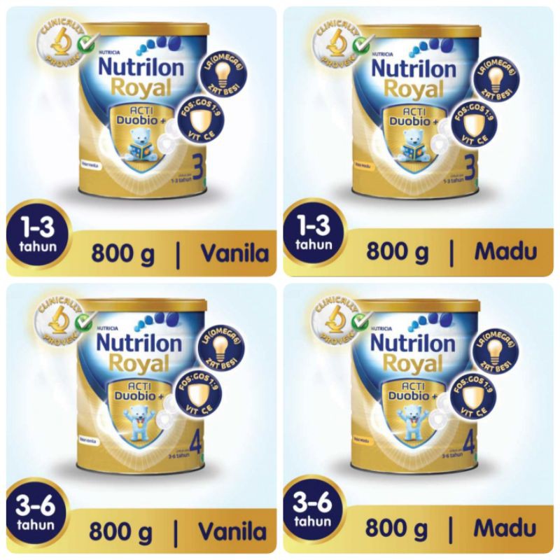 NUTRILON ROYAL 3 / 4 ACTI DUOBIO VANILA / MADU 800gr