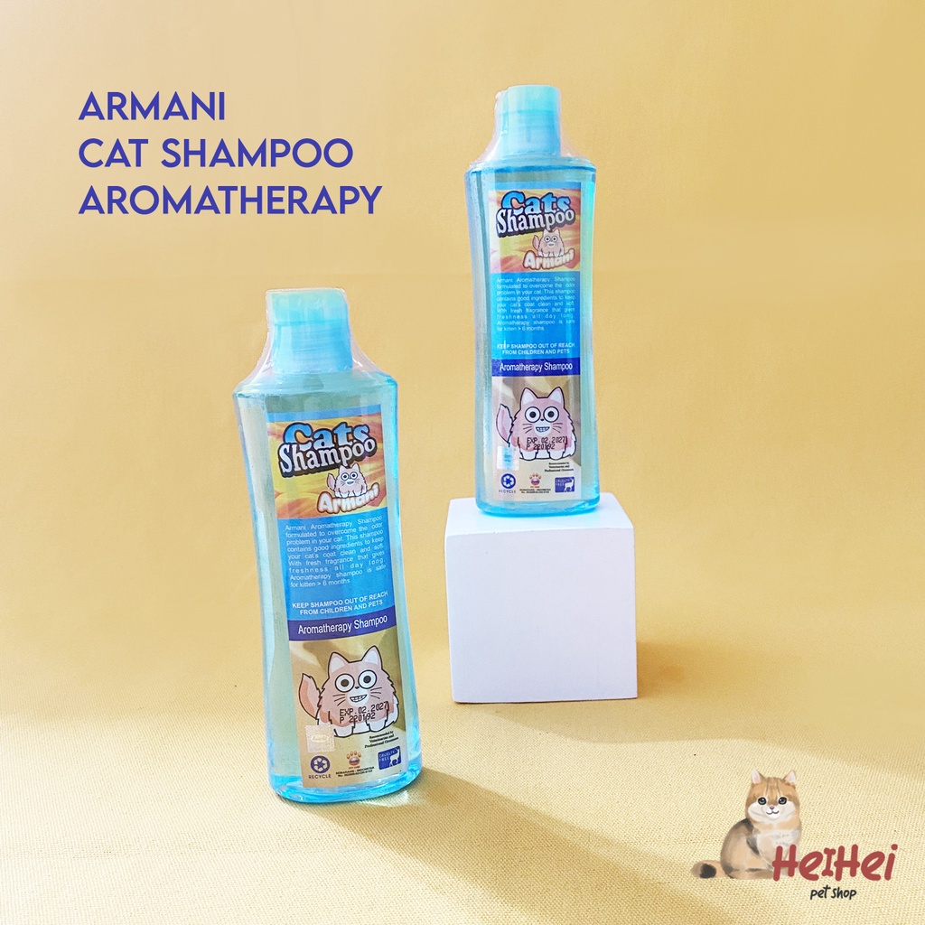 Armani Shampoo Cat 200 ml - Shampo Anti Kutu Kucing Wangi Harum - Cat Shampo Kucing