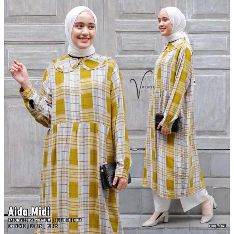 AIDA MIDI BY VENTE (MIDI DRESS RAYON)