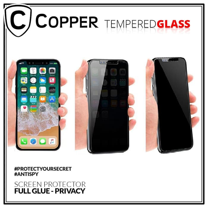 Samsung A73 (5G) - COPPER Tempered Glass PRIVACY ANTI SPY