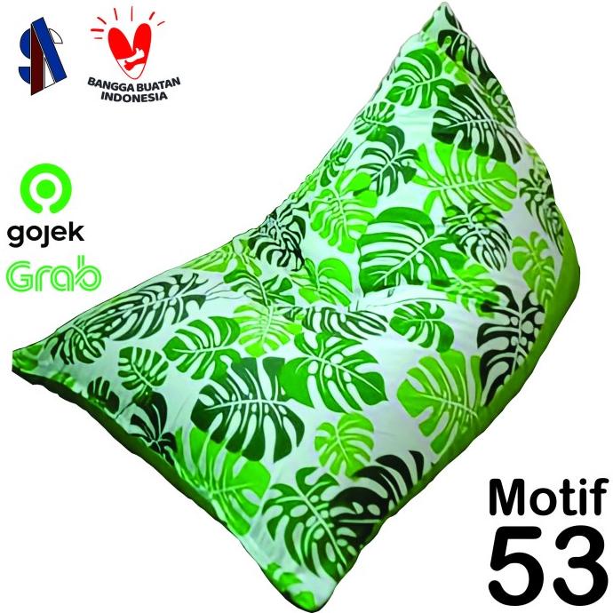

Bean Bag Triangle Motif, Sofa Malas, Termasuk Isian - 53 Monstera Strwom12