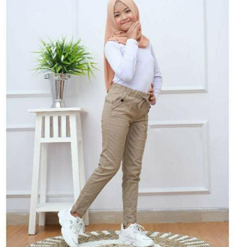 Celana Anak Baggy Pants Twill Combed / Baggy Pants anak perempuan 7-12 tahun / Celana baggy pants Anak Tanggung