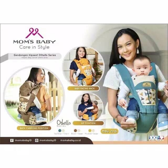 MOM'S BABY Gendongan Hipseat Bayi Othello Series Terbaru MBG 2016