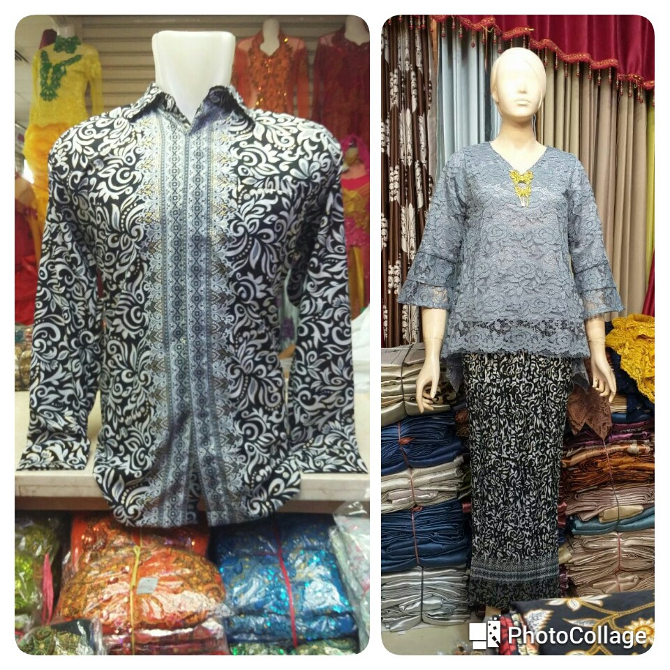 Couple Set Kebaya Brukat Rinjani Modern Hem Panjang