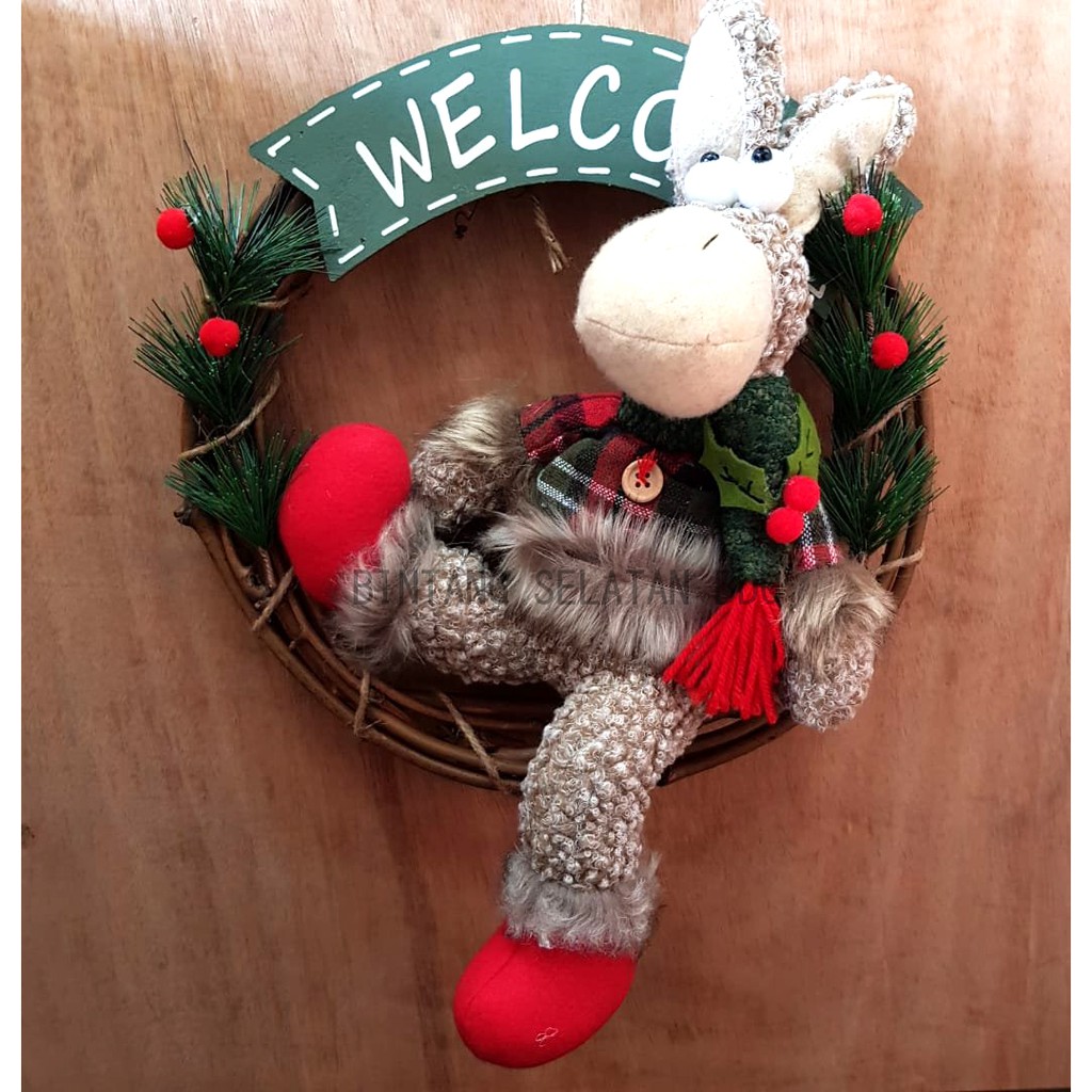 CHRISTMAS DECORATION RUDOLPH WREATH