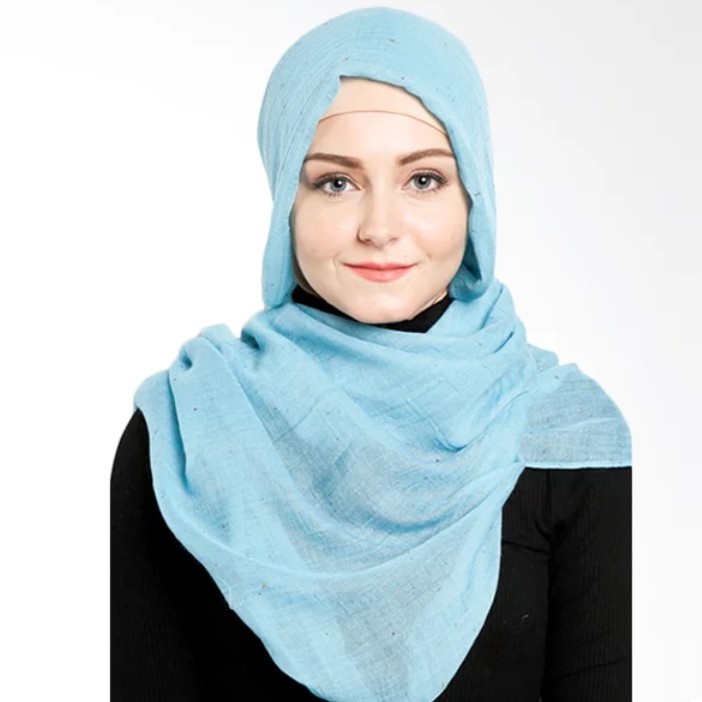 HIJAB PASHMINA ELZATTA SELMA MALINDA BIRU MUDA / ELZATTA HIJAB PASHMINA PROMO 2022 / HIJAB PASHMINA 