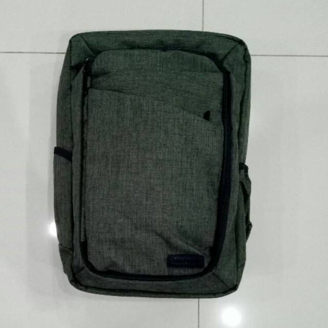 Tas Ransel / Tas Punggung Pria bahan Sintetis/Kanvas/Nilon merk Hush Puppies Original