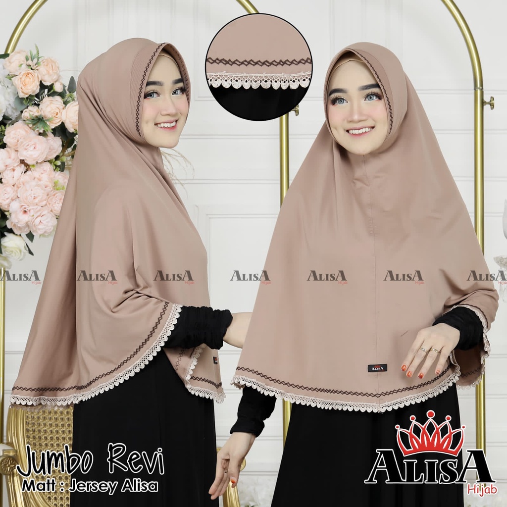 Jilbab Jersey Jumbo Revi Alisa Super