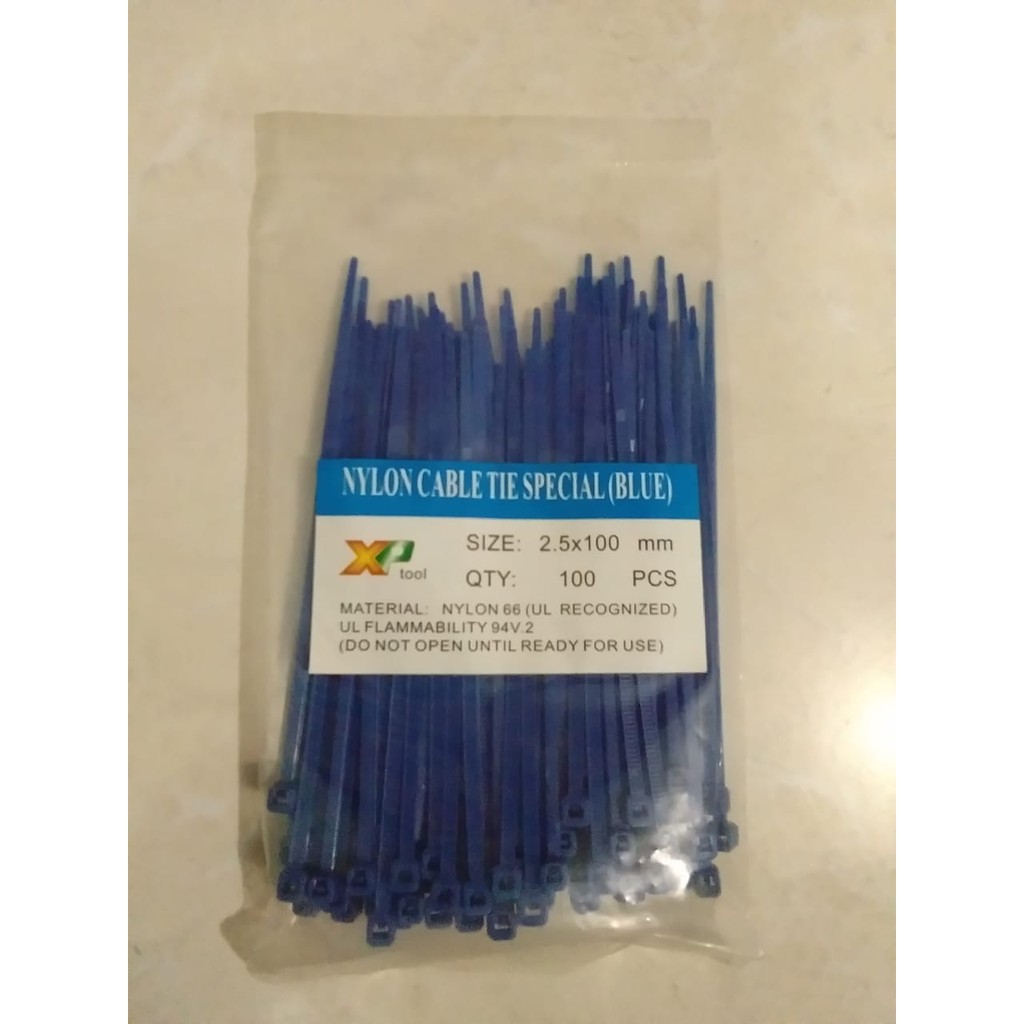 KABEL TIES 2.5 x 100 MM WARNA BIRU - 100 PCS