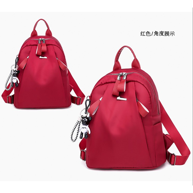 BJ42380 - BLACK/GRAY/RED - TAS RANSEL NYLON WANITA FASHION IMPORT NYLON MODIS ELEGAN TERMURAH TERLARIS TERBARU BAGSTORE JAKARTA TAS BATAM VC83210 KPC8313 EL730 DJ2606 KPC8470 BQ2380 GT1315