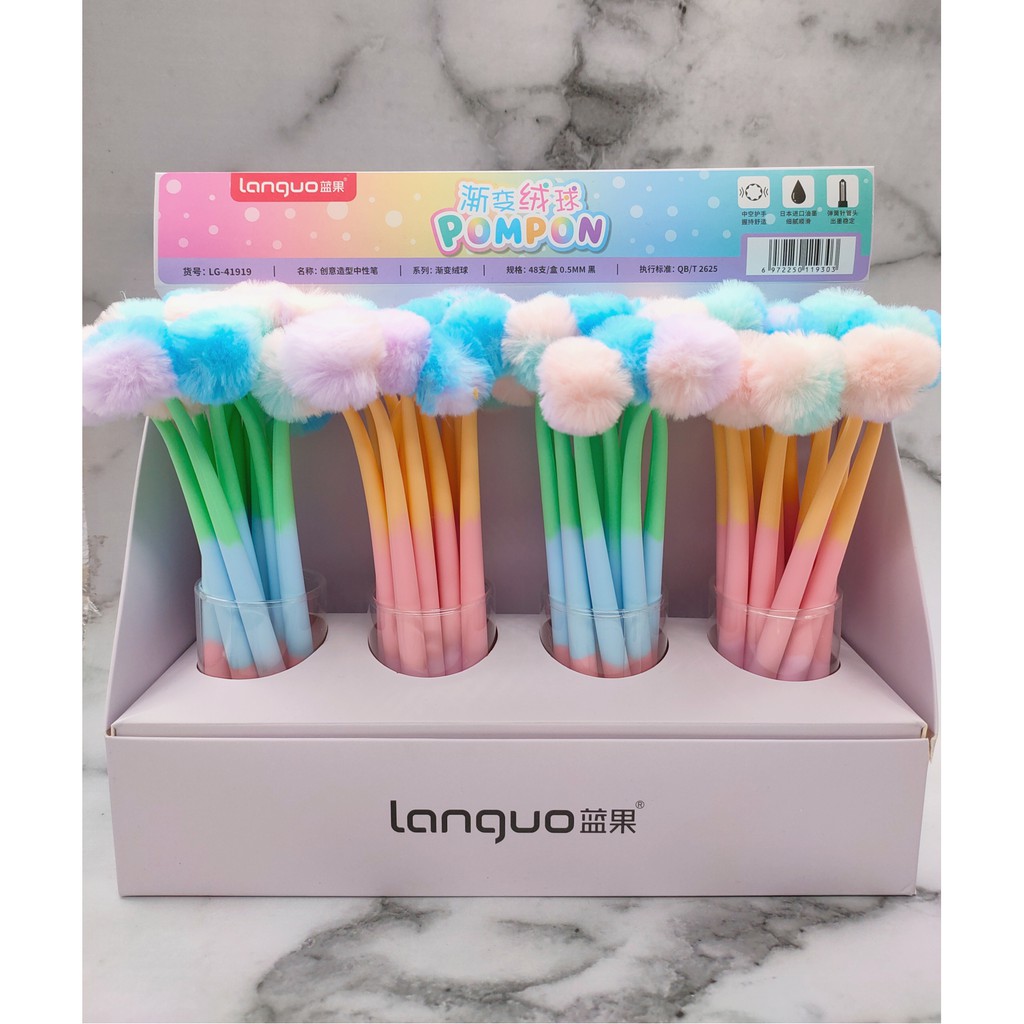 

Gel Pen Pom Pom Pastel Rainbow / Pulpen Gel Pom Pom Rainbow LG-41919