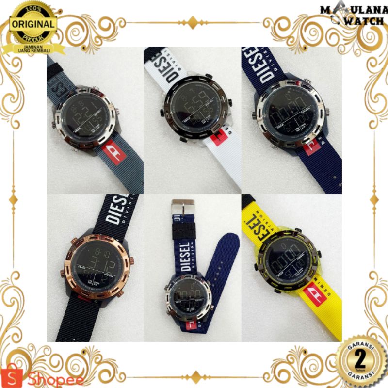 JAM TANGAN PRIA WANITA | RANTAI | KULIT | KARET | MURAH | PRIA DIESEL DZ9289 GOLDEN APPLE