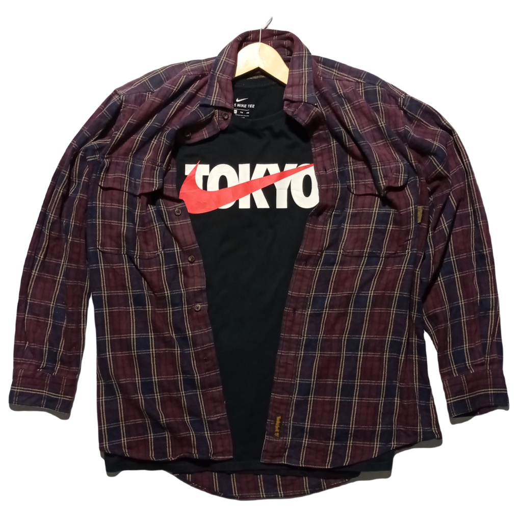 Kemeja Pria Flanel Timberland Second Bekas Original