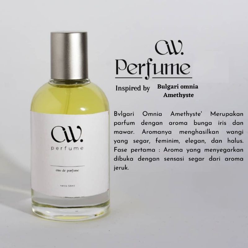 CW Parfume inspired by Bulgari omnia Amethyste / PARFUM BULGARI OMNIA AMETHYSE PREMIUM