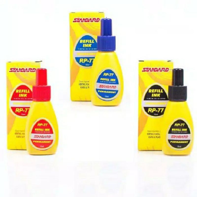 STANDARD REFILL INK SPIDOL P 77 PERMANENT RP 77 ISI TINTA SPIDOL P77 PERMANEN RP77 SATUAN