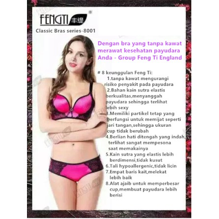 FENGTI Bra 8001 melindungi kesehatan payudara Anda