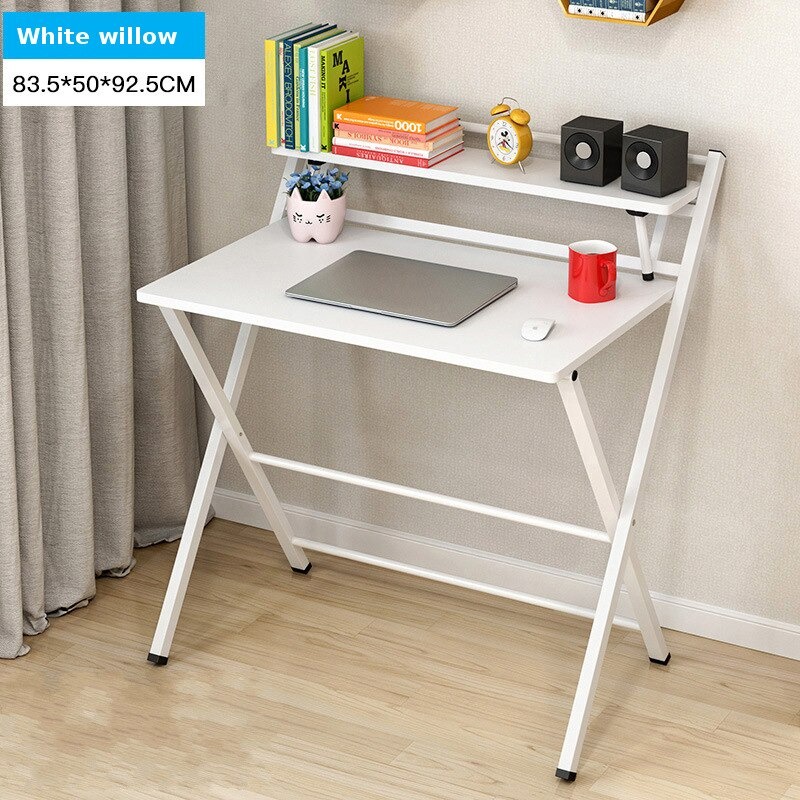 G8A mrosaa meja belajar laptop lipat foldable computer desk - bl-a53 - white Or-i