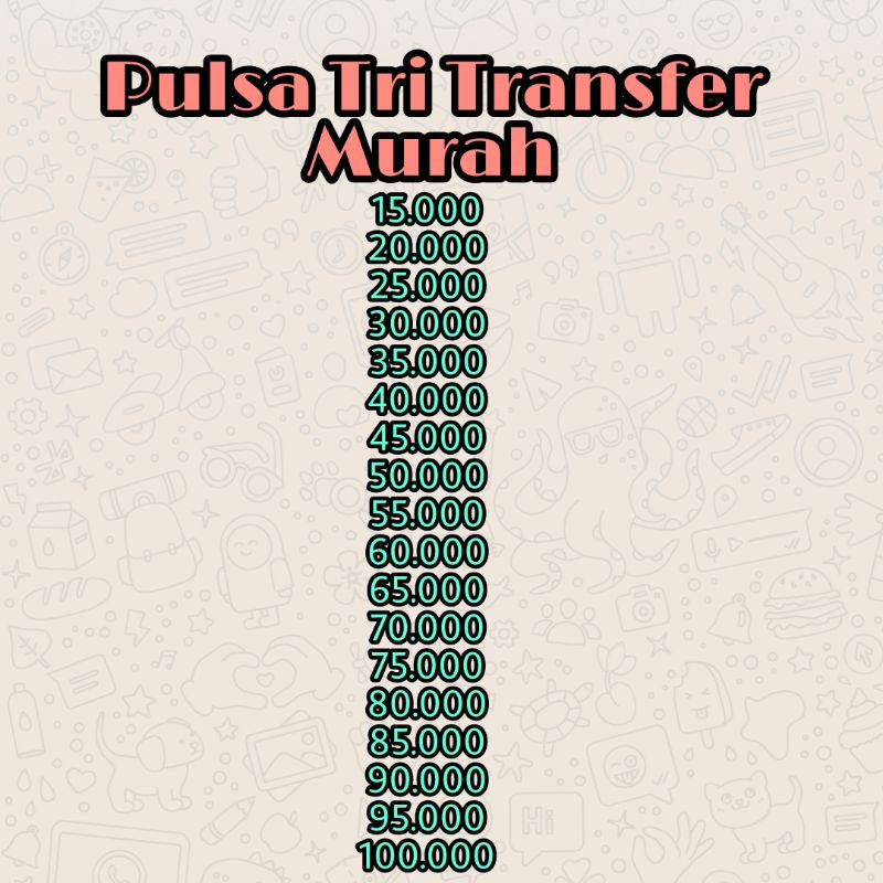 Pulsa tri Transfer Murah