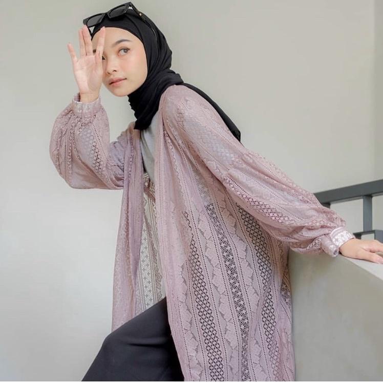 Mall OUTER BROKAT/OUTER BROKAT KEKINIAN/OUTER BROKAT PANJANG/CARDIGAN BROKAT/CARDIGAN BROKAT PANJANG