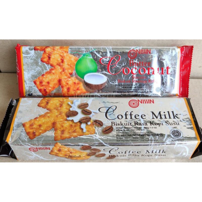 

Nissin COFFEE MILK BUTTER COCONUT 200g BISKUIT