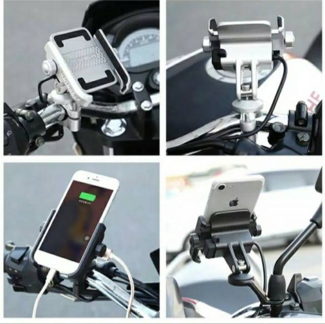 Motowolf Holder hp Gps Usb Carger Honda adv pcx vixion xmax nmax cb 150