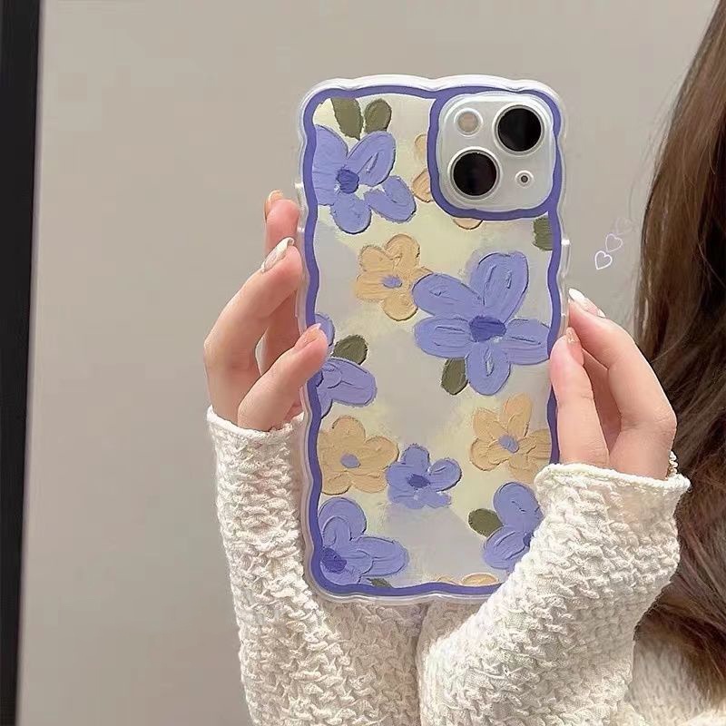 Soft Case Silikon TPU Transparan Motif Bunga Untuk IPhone 12 13 Se 2020 6 6S 7 8 Plus X XS XR 11 Pro Max