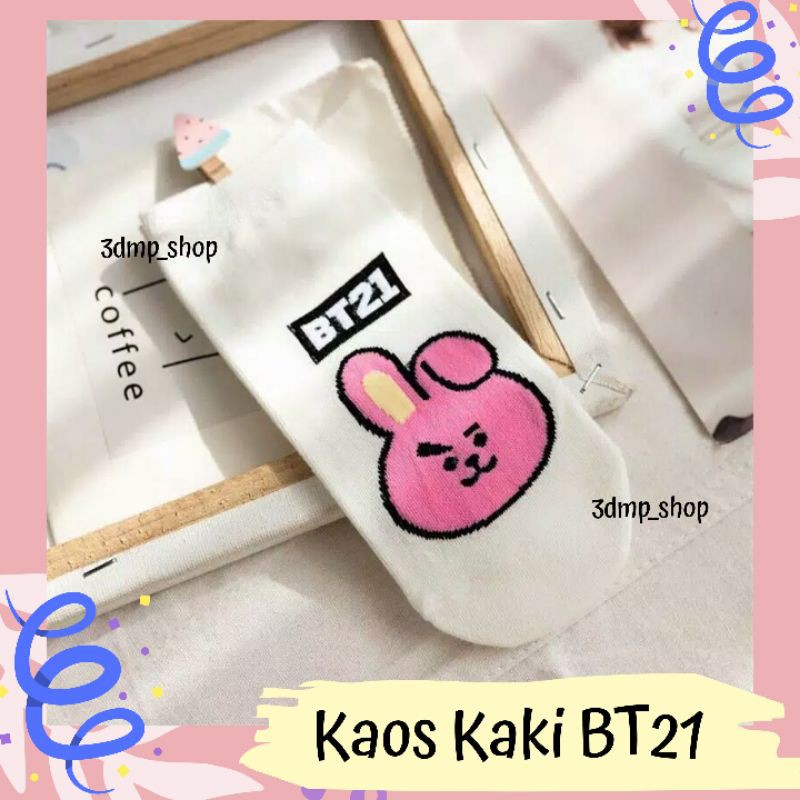 Kaos Kaki BT21 BTS KPOP Tata Koya Shooky Cooky Rj Chimmy