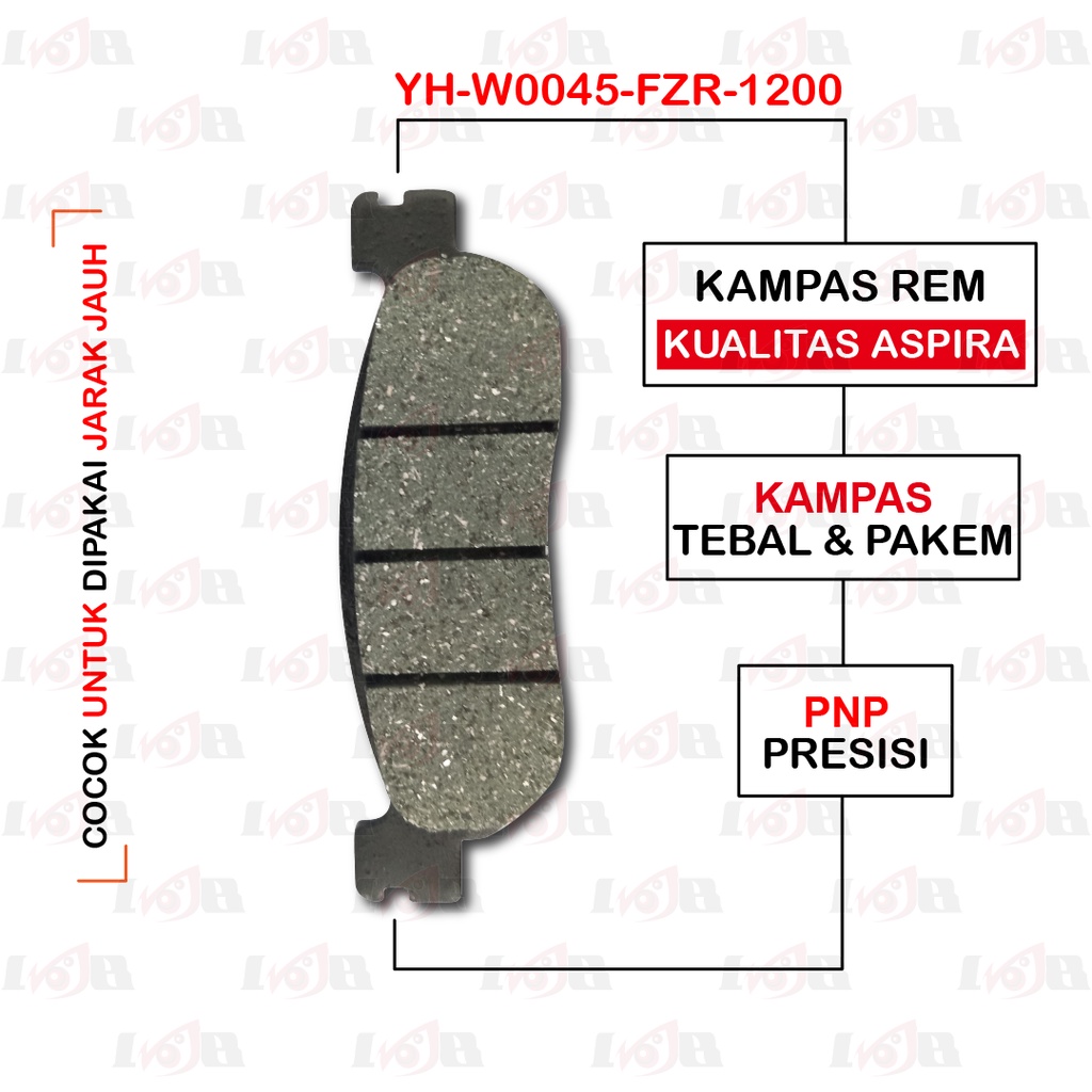 Aspira Disc Pad Yamaha Jupiter Z F1ZR Nouvo Scorpio Z Kampas Rem Depan Cakram Brake Pad