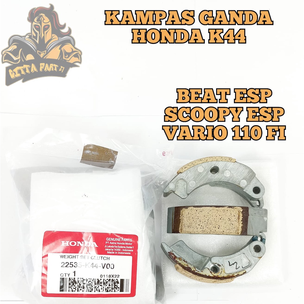 KAMPAS GANDA CVT HONDA K44 KUALITAS ASLI ORIGINAL HONDA AHM PRESISI TIDAK SELIP TIDAK GLEDEK TIDAK GAMPANG TERKELUPAS KUALITAS BAHAN NO.1 DAN DIJAMIN AWET Beat esp , beat fi new , beat street , scoopy esp ORI ASLI