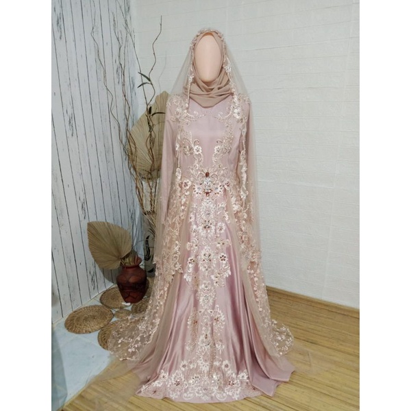 gaun pengantin syar'i