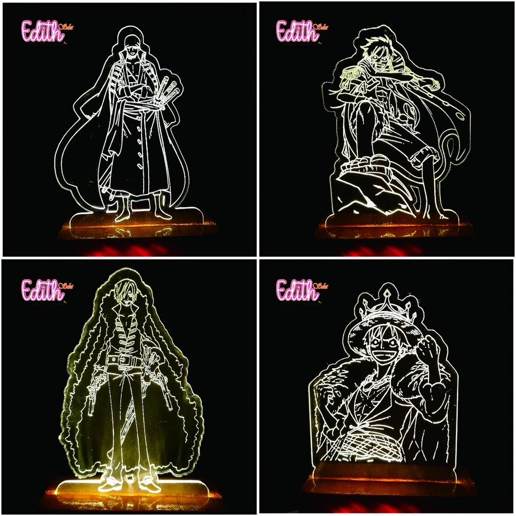 Jual Lampu Hias Lampu Tidur Akrilik Led Anime One Piece Standing Lamp Acrylic Led Anime One