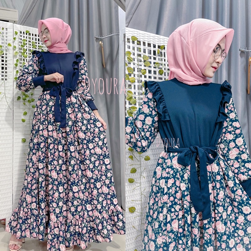 GAMIS BELA BUNGA IMPOR BY DYOURA