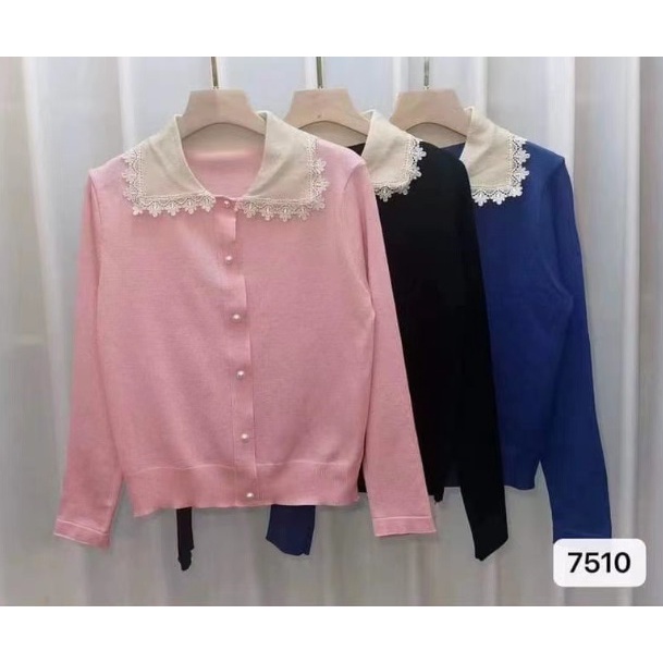 atasan RAJUT IMPORT rajut lengan panjang fashion korea style wanita 7510# IMPORT