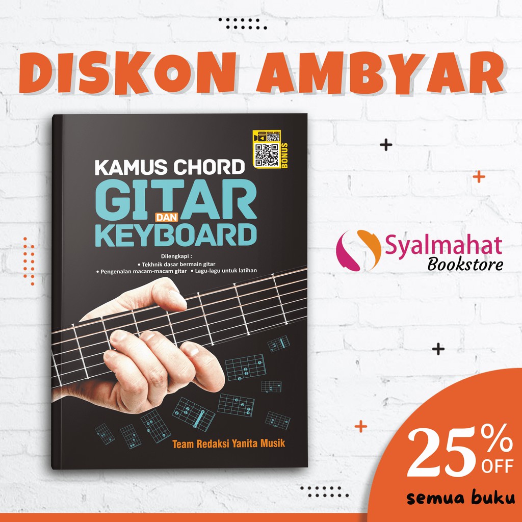 Buku Kunci Kamus Chord Gitar Dan Keyboard