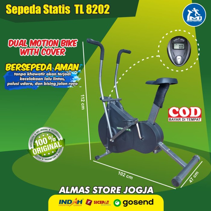 Sepeda Statis Fitnes Static Bike WIND CYCLE WITH COVER Speda Olahraga Fitnes Indoor Pembakar Lemak P
