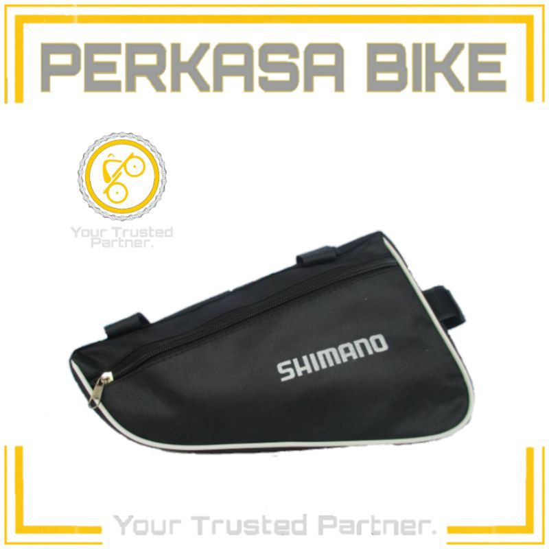 TAS FRAME SHIMANO SEGITIGA UNTUK TOURING SEPEDA
