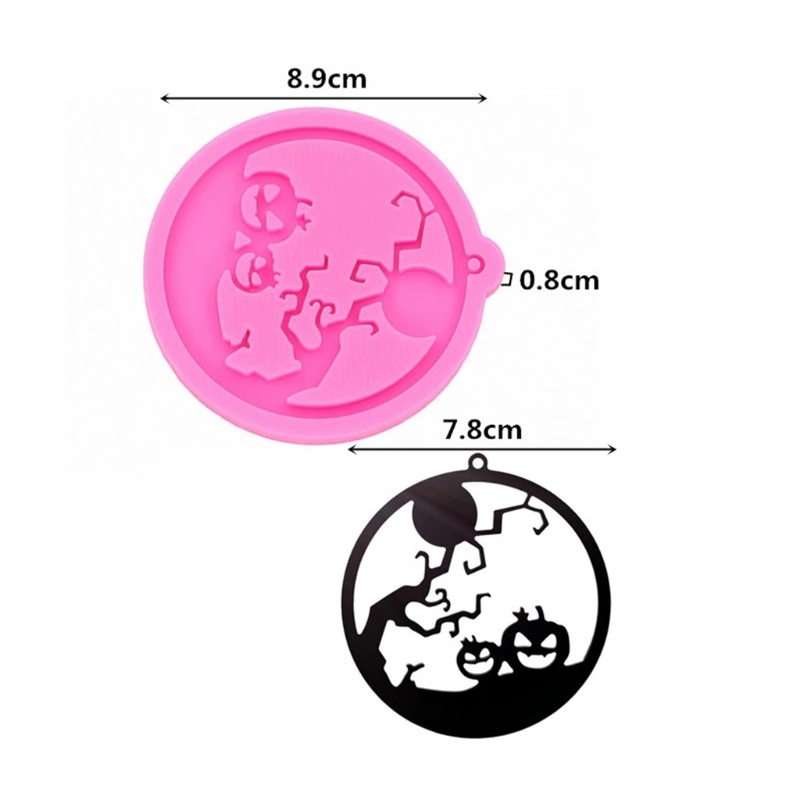 Cetakan Gantungan Kunci Bentuk Penyihir Halloween Bahan Silikon