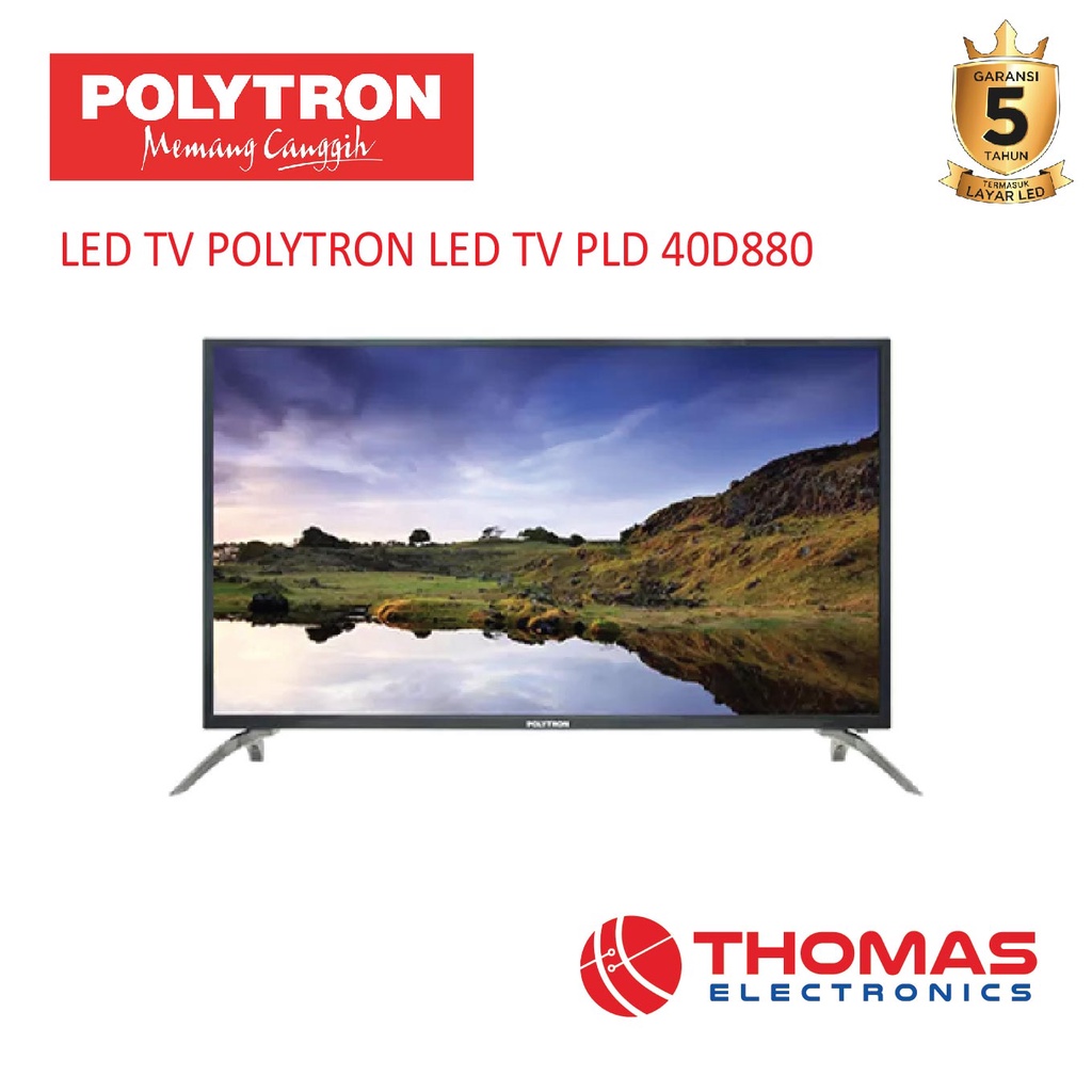 LED TV Polytron PLD 40 D 880 LED TV PLD 40D880 LED TV 40 inch Garansi Resmi 5 Tahun