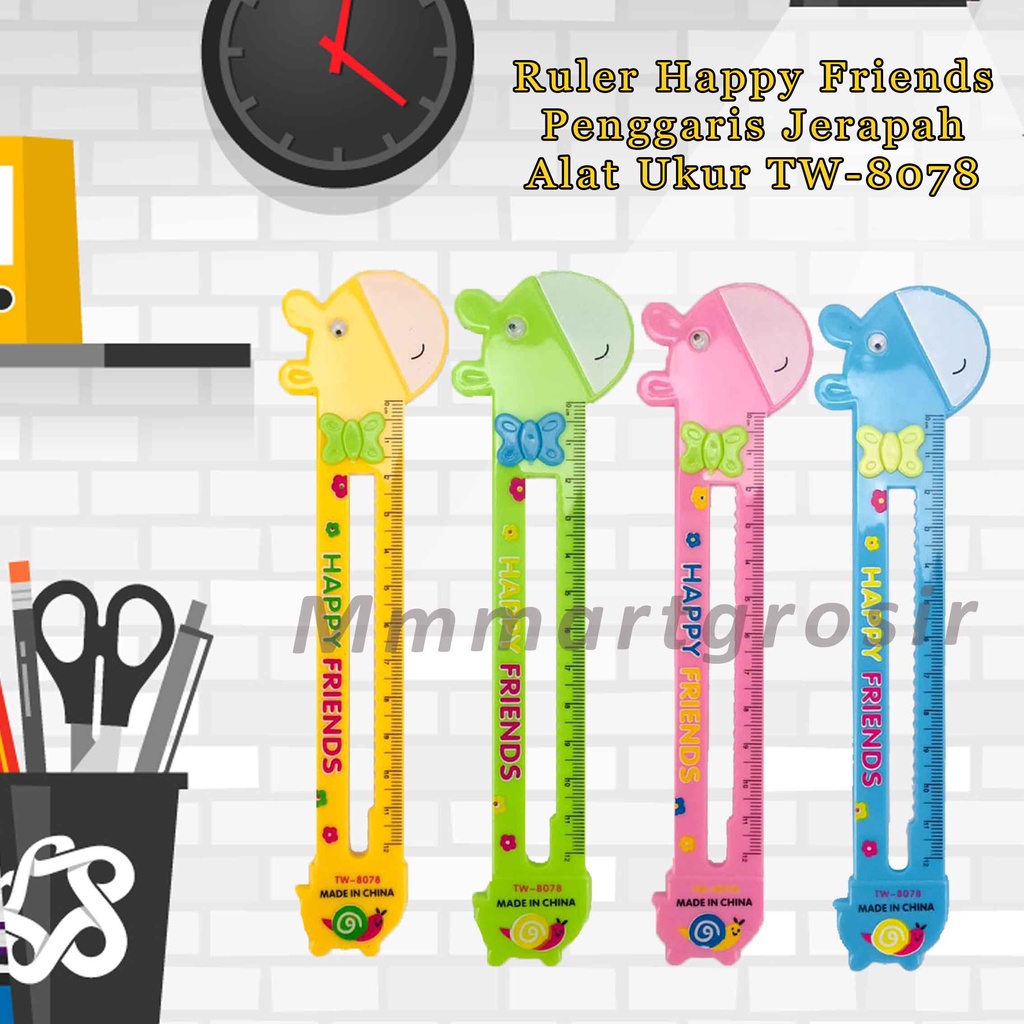 Ruler Jerapah / Penggaris Anak-Anak / Happy Friend / Alat Ukur