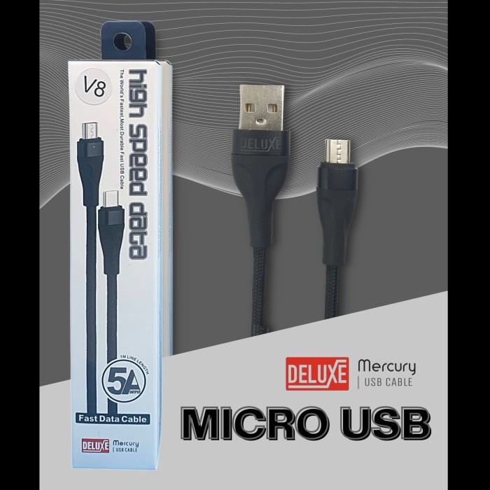 Kabel Data MICRO USB Fast Charging 5A Fast Data Cable DELUXE Mercury