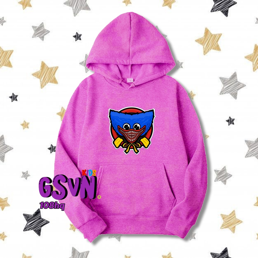 Jaket Anak - Hoodie Sweater Poppy Playtime Huggy Wuggy Chapter Bagian 2 3 MiawAug Miaw Aug Logo Kara