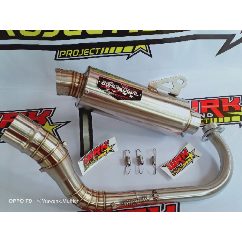 KNALPOT BLACK DEVIL ( INLET 38MM & 50MM ).Buat Nmax,Aerox,Vario,PCX,Beat,Mio,Scoope,Fino,Xeon,dll