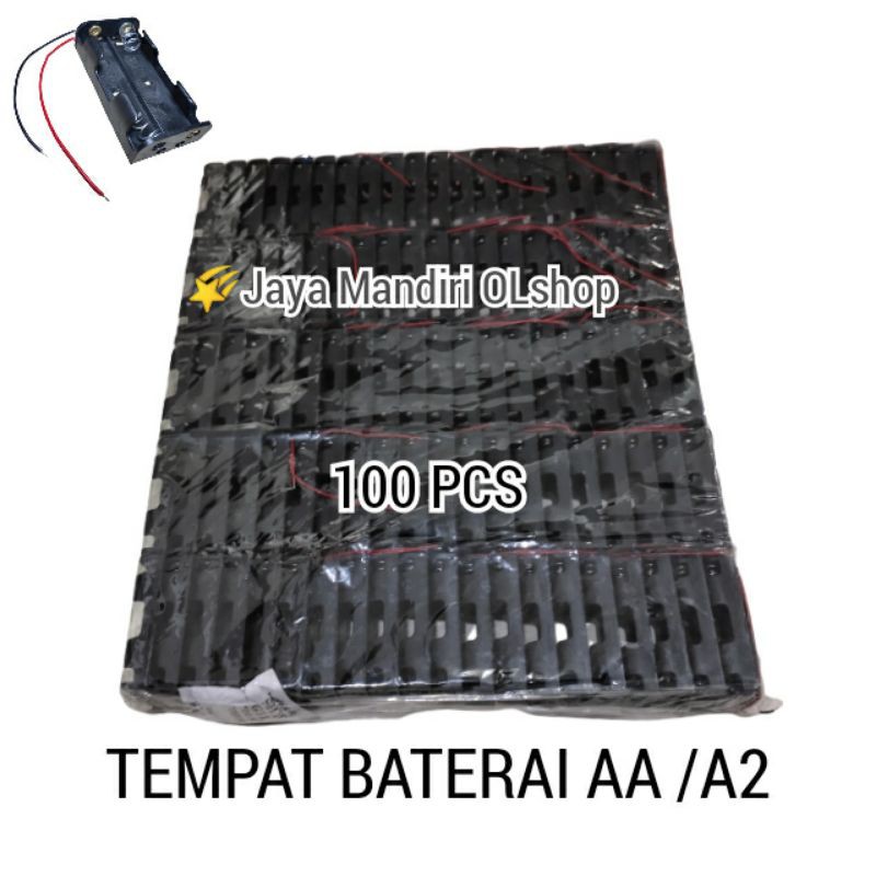 HOLDER / BOX / KOTAK BATERAI A2 100PCS / TEMPAT BATERAI AA 100PCS