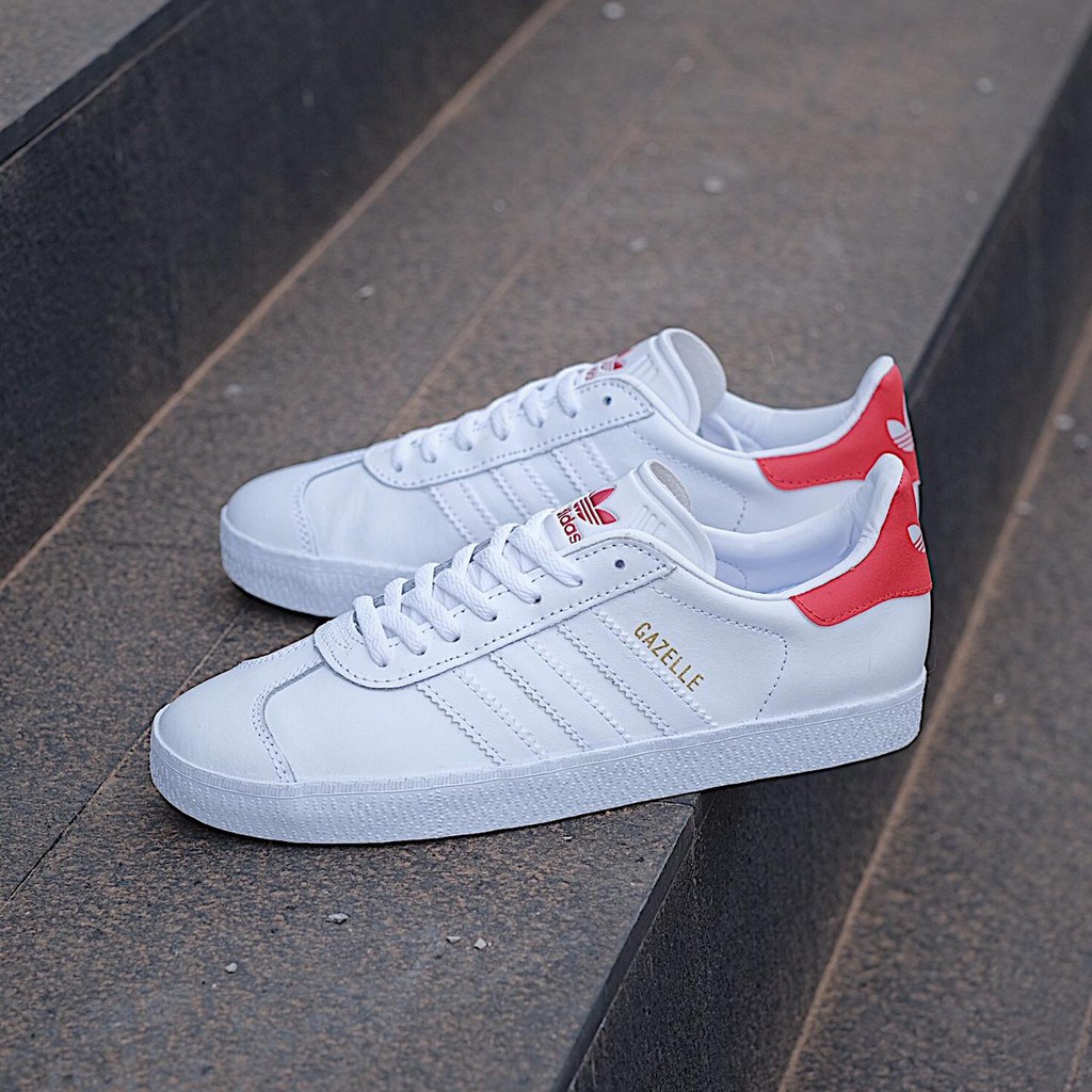 adidas gazelle white red