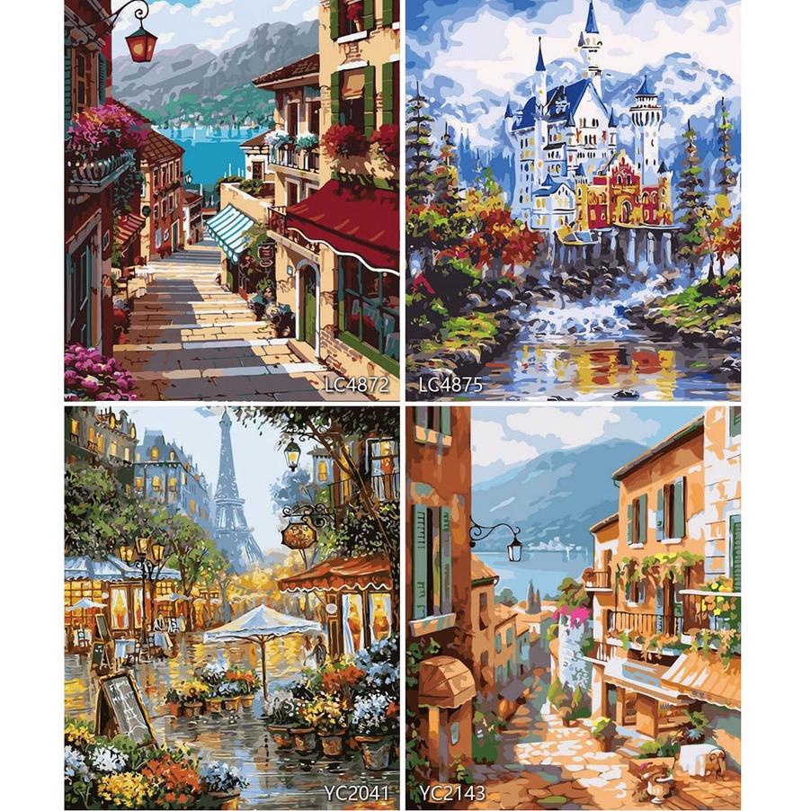

[KODE PRODUK 229W] MYSTYLE CANVAS PAINT BY NUMBER KIT 40x50CM PAKET MELUKIS LUKISAN DIGITAL OIL PAIN