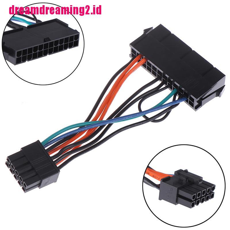 （✔✔❤Kabel Adapter Power Supply 24Pin Female Ke 10PIN Male Untuk Motherboard 10PIN