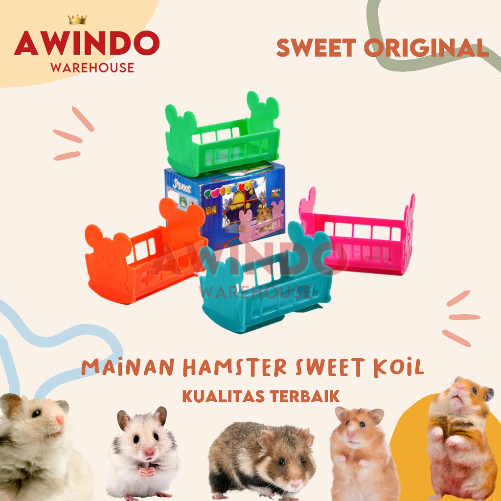 SWEET KOIL TEMPAT RUMAH RANJANG KASUR TIDUR HAMSTER MAINAN AKSESORIS HASMSTER