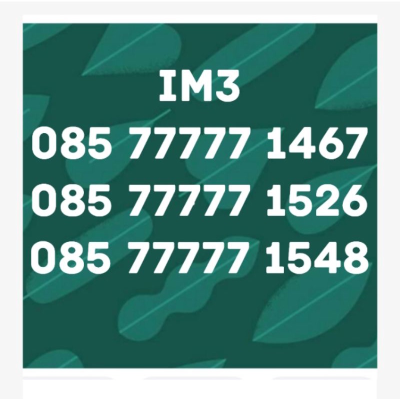 Nomer Cantik IM3 Edisi 77777 Stock Banyak