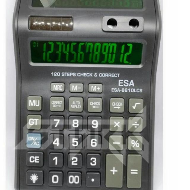 

Big Sale - Kalkulator 2 layar Kalkulator Esa 12 Digits LCS LED Black Light ✓